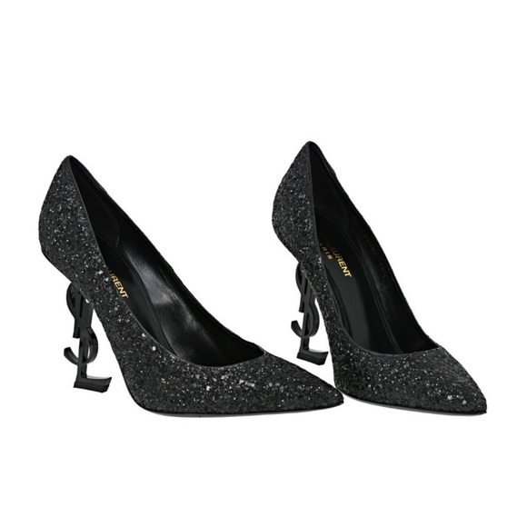 Luxus Schwarze Glitzer Pumps Bilder
